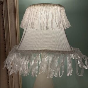 White Fringe Lampshade